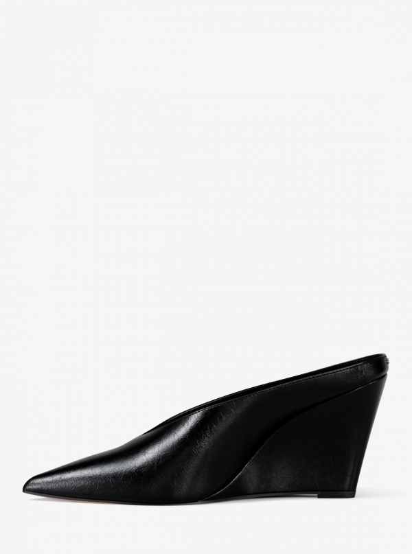 Michael Kors Xandra Leather Wedge Mule