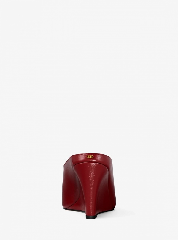 Michael Kors Xandra Leather Wedge Mule