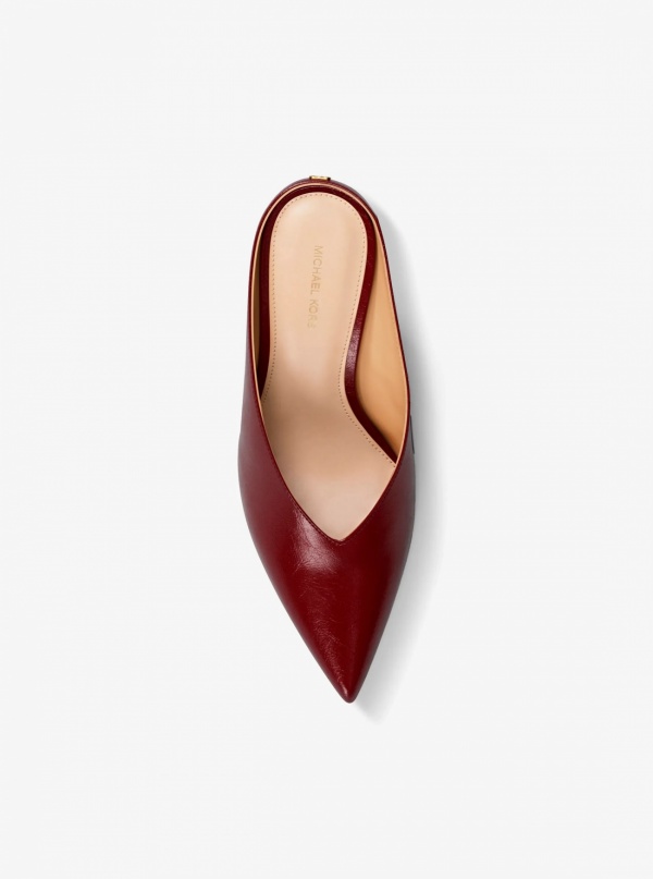 Michael Kors Xandra Leather Wedge Mule