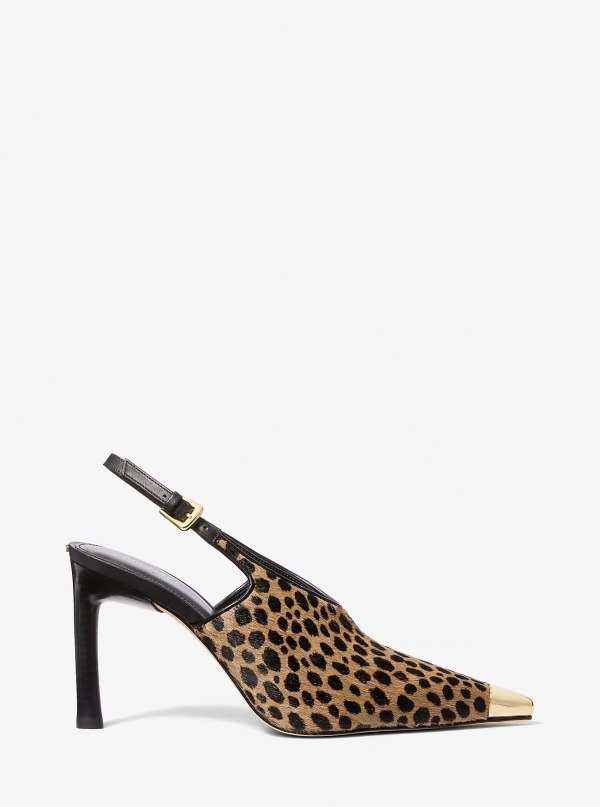 MICHAEL Michael Kors Kasia Cheetah Print Calf Hair Slingback Pump