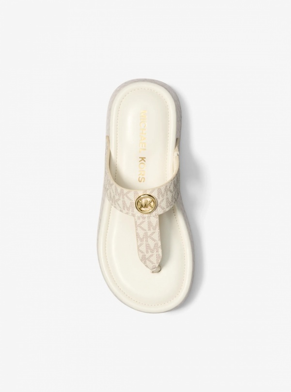 Michael Kors Koya Signature Logo Platform Flip Flop