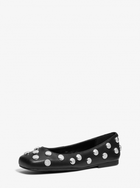 MICHAEL Michael Kors Matilda Studded Leather Ballet Flat