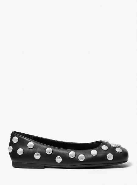MICHAEL Michael Kors Matilda Studded Leather Ballet Flat