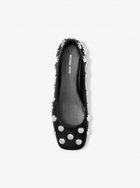 MICHAEL Michael Kors Matilda Studded Leather Ballet Flat