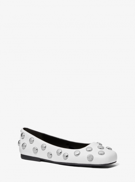 MICHAEL Michael Kors Matilda Studded Leather Ballet Flat