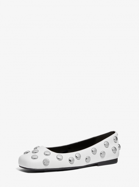 MICHAEL Michael Kors Matilda Studded Leather Ballet Flat