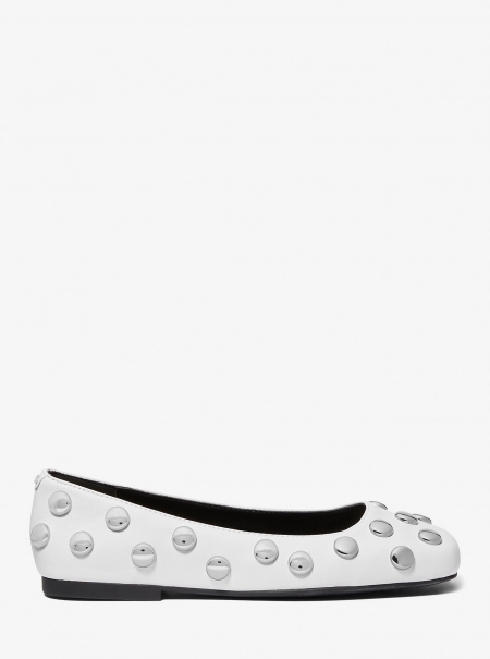 MICHAEL Michael Kors Matilda Studded Leather Ballet Flat