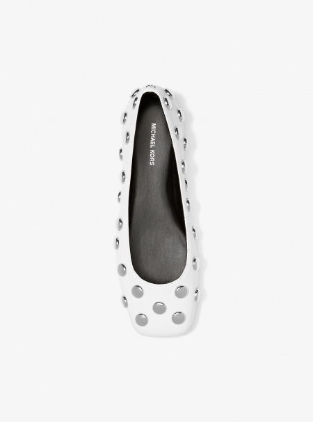 MICHAEL Michael Kors Matilda Studded Leather Ballet Flat