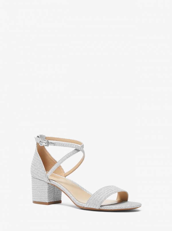 MICHAEL Michael Kors Serena Flex Glitter Chain-Mesh Sandal