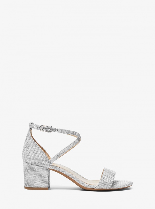 MICHAEL Michael Kors Serena Flex Glitter Chain-Mesh Sandal