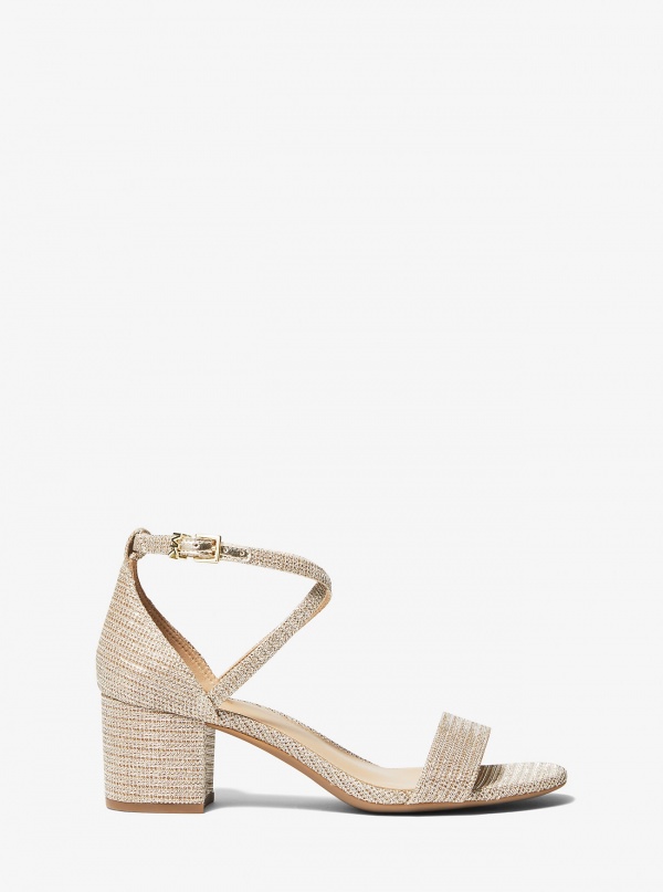 MICHAEL Michael Kors Serena Flex Glitter Chain-Mesh Sandal