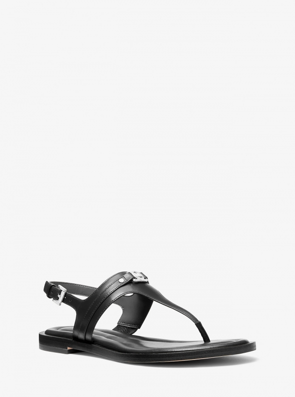 MICHAEL Michael Kors Mandy Leather T-Strap Sandal