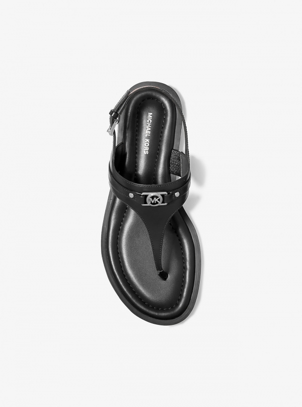 MICHAEL Michael Kors Mandy Leather T-Strap Sandal