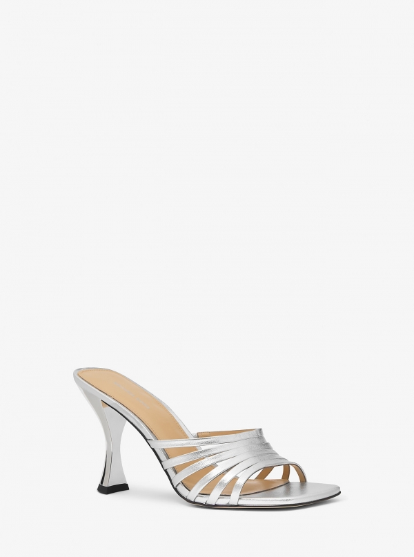 MICHAEL Michael Kors Haisley Metallic Leather Sandal