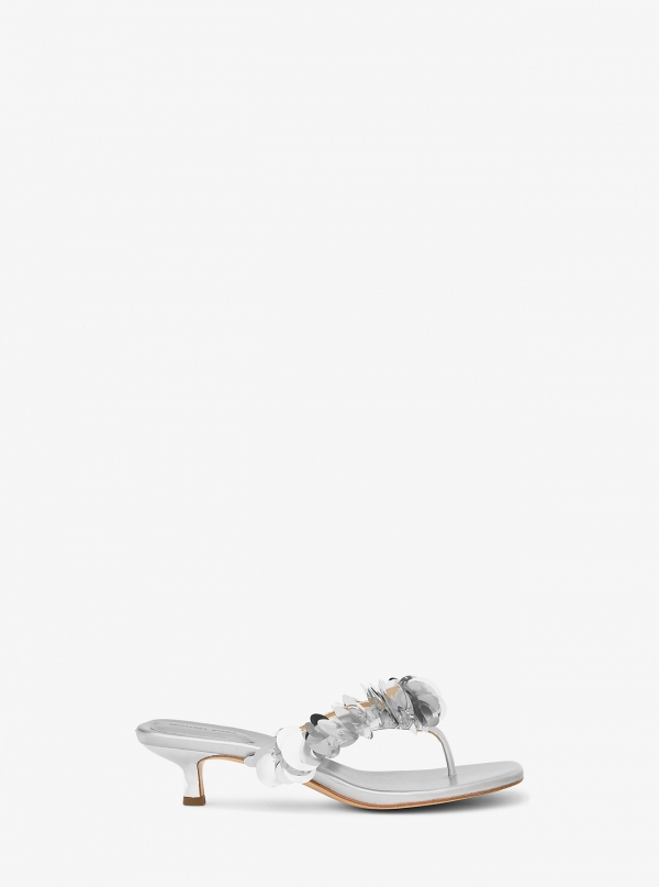 MICHAEL Michael Kors Loretta Sequin Embellished Metallic Sandal