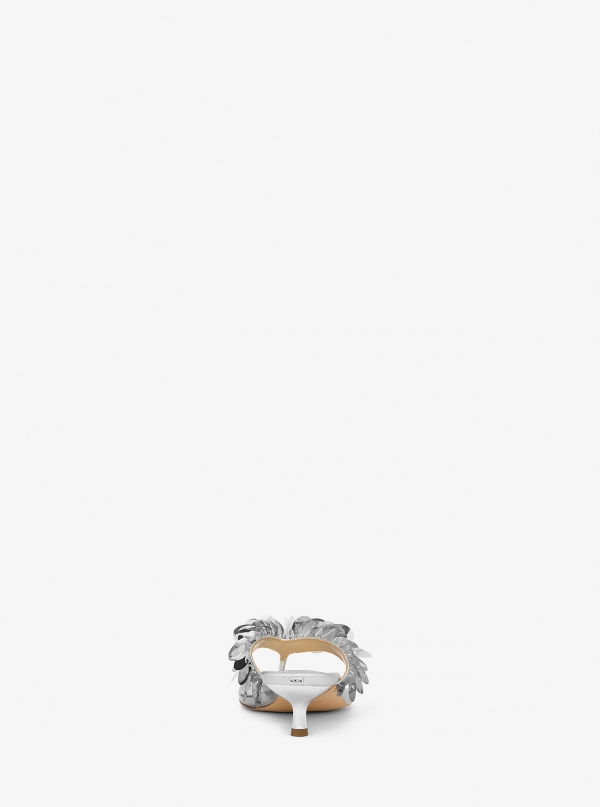 MICHAEL Michael Kors Loretta Sequin Embellished Metallic Sandal