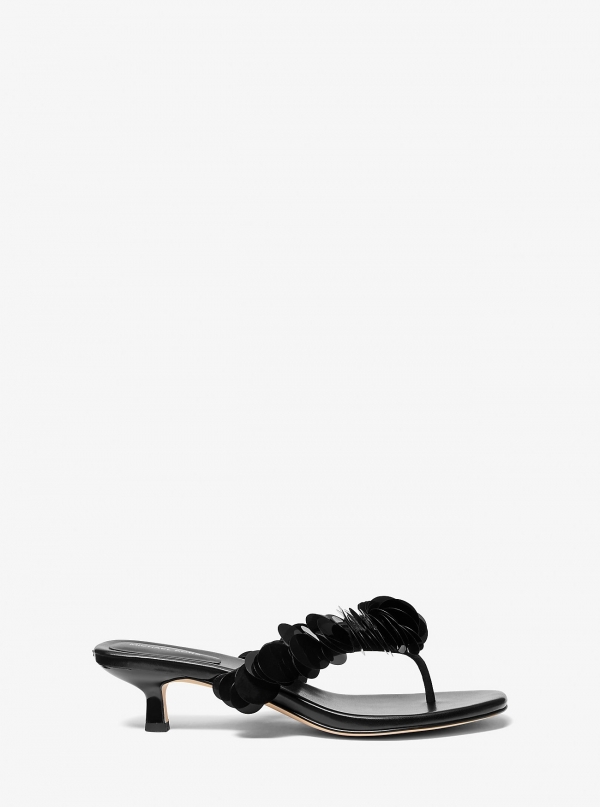 MICHAEL Michael Kors Loretta Sequin Embellished Metallic Sandal