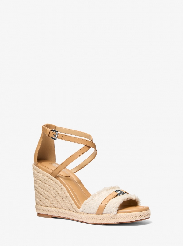 MICHAEL Michael Kors Mandy Linen Wedge Sandal