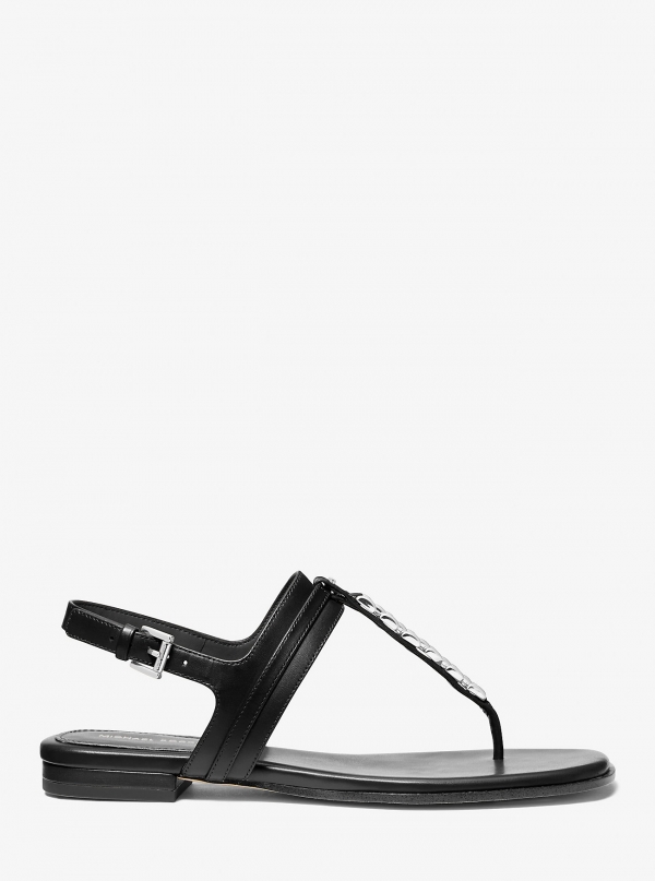 MICHAEL Michael Kors Marcia Embellished Leather Sandal