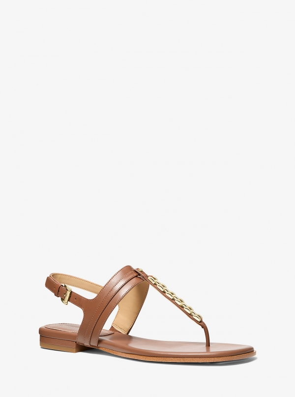 MICHAEL Michael Kors Marcia Embellished Leather Sandal