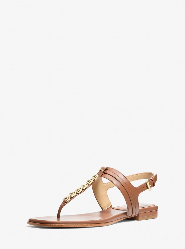 MICHAEL Michael Kors Marcia Embellished Leather Sandal