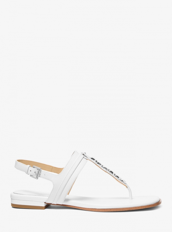 MICHAEL Michael Kors Marcia Embellished Leather Sandal