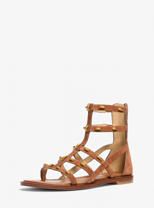 MICHAEL Michael Kors Noa Studded Suede Gladiator Sandal
