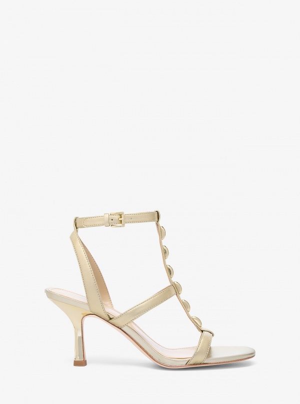 MICHAEL Michael Kors Nara Studded Metallic Leather Sandal