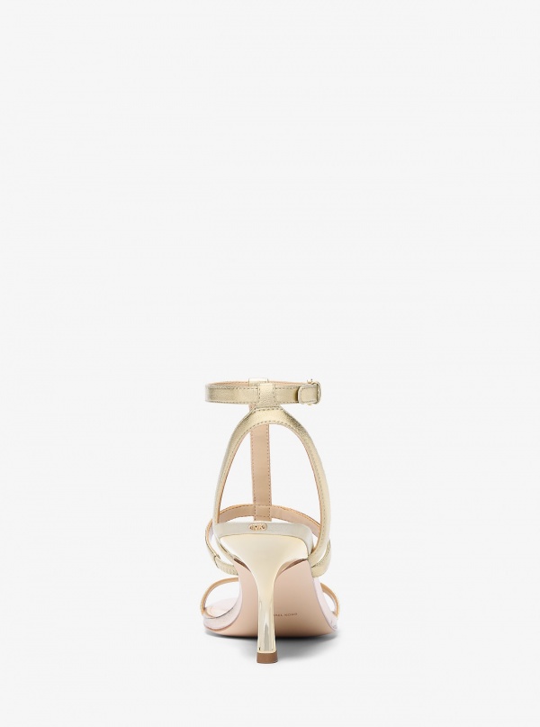 MICHAEL Michael Kors Nara Studded Metallic Leather Sandal