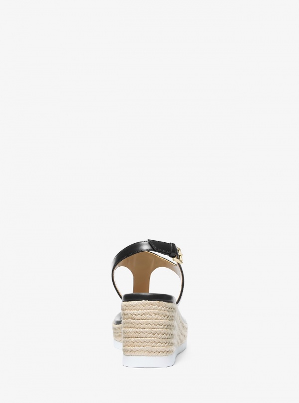 MICHAEL Michael Kors Val Leather Thong Wedge Sandal