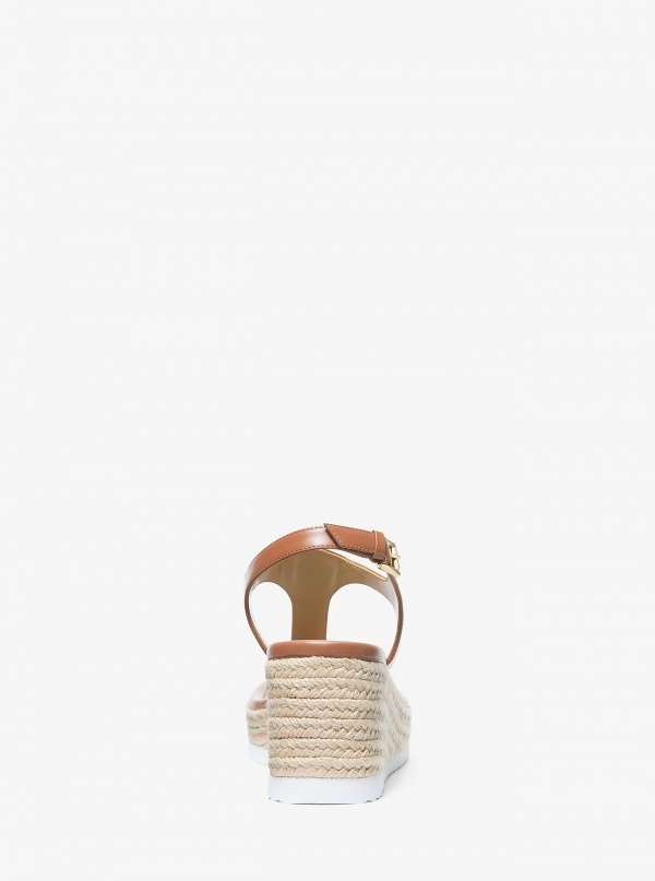 MICHAEL Michael Kors Val Leather Thong Wedge Sandal