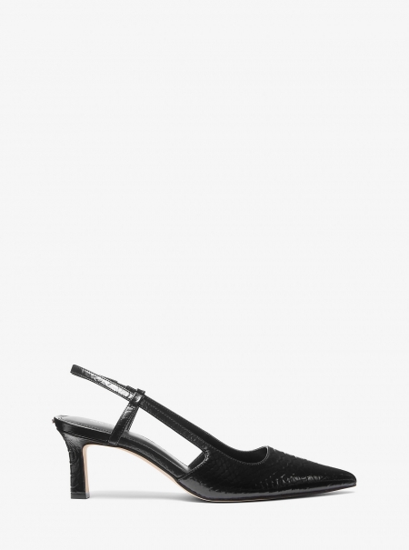 MICHAEL Michael Kors Alora Snake Embossed Leather Slingback Pump