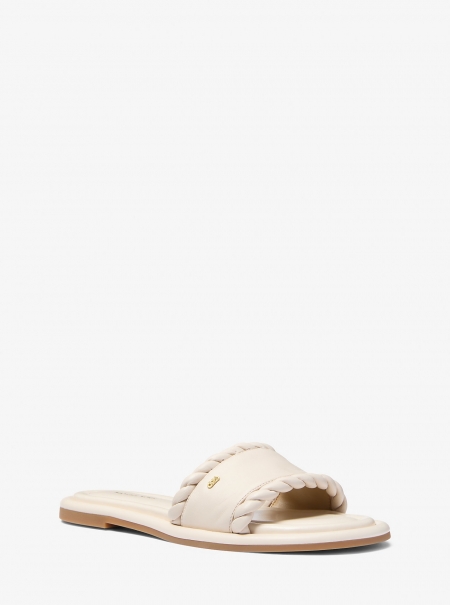 MICHAEL Michael Kors Dana Leather Slide Sandal