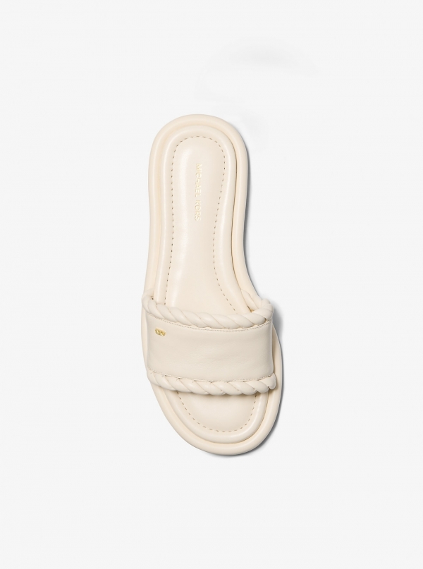 Michael Kors Dana Leather Slide Sandal