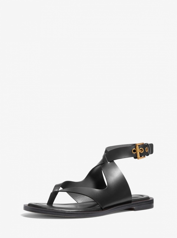 Michael Kors Irene Leather Wrap Sandal