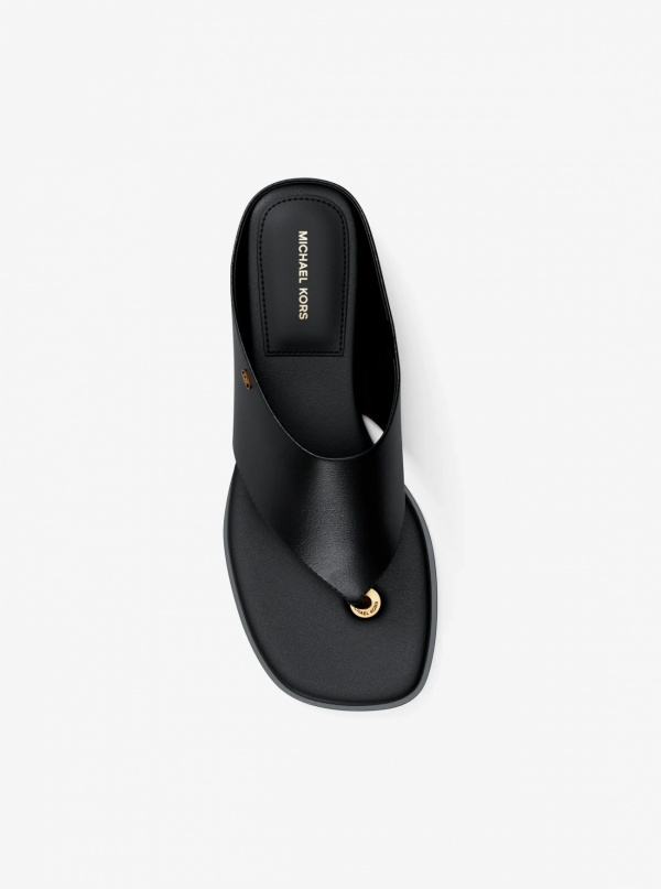 Michael Kors Alster Leather Thong Sandal