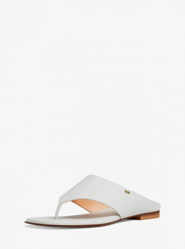 Michael Kors Alster Leather Thong Sandal