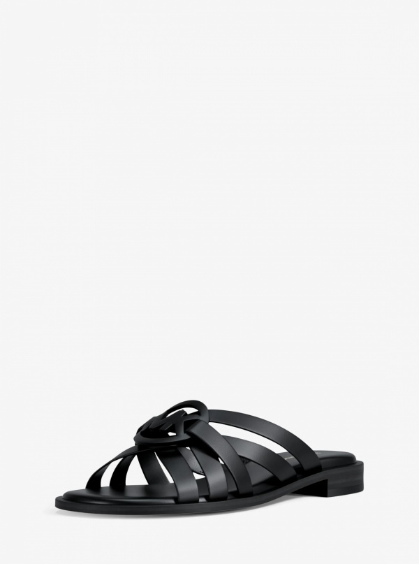 Michael Kors Erika Leather Slide Sandal