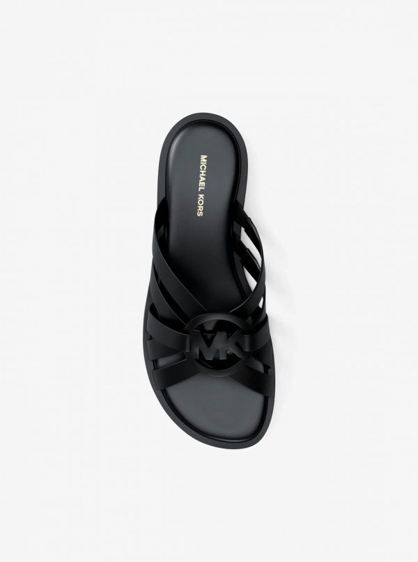 Michael Kors Erika Leather Slide Sandal