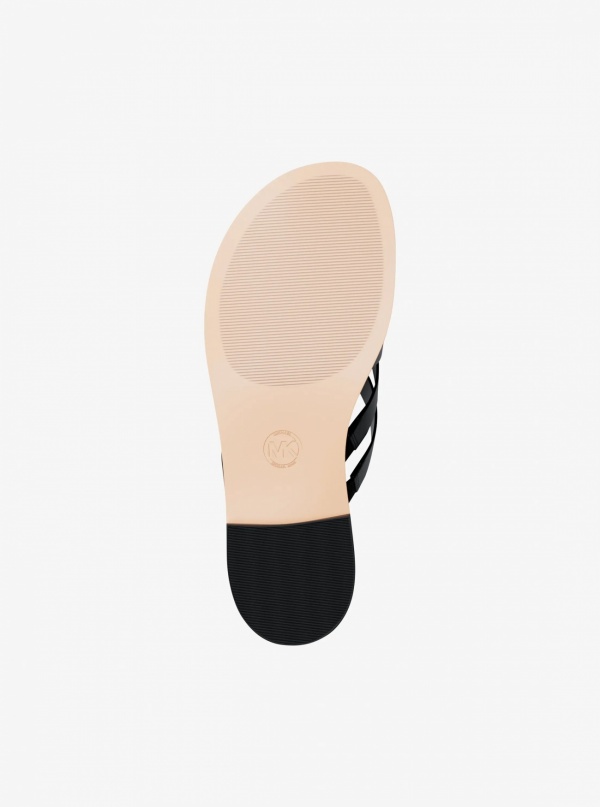 Michael Kors Erika Leather Slide Sandal