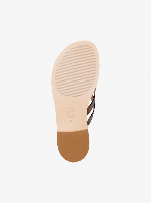 Michael Kors Erika Leather Slide Sandal