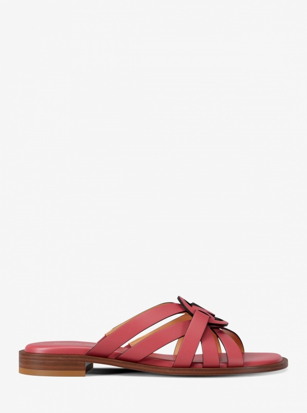 Michael Kors Erika Leather Slide Sandal