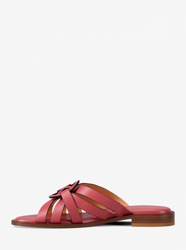 Michael Kors Erika Leather Slide Sandal