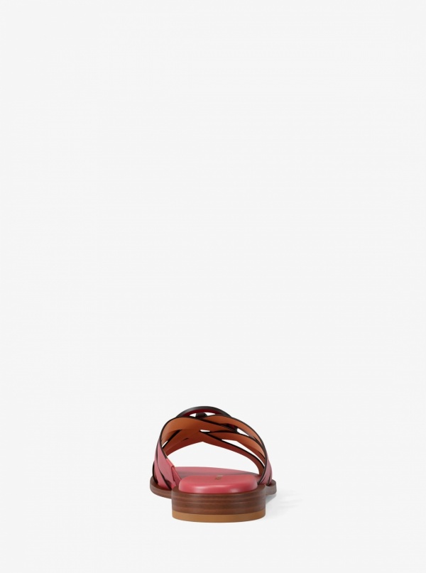 Michael Kors Erika Leather Slide Sandal