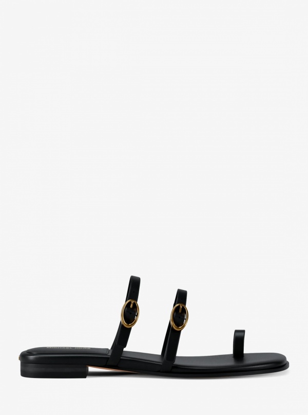 Michael Kors Kya Leather Flat Sandal