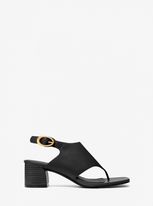 Michael Kors Kya Flex Leather Thong Sandal