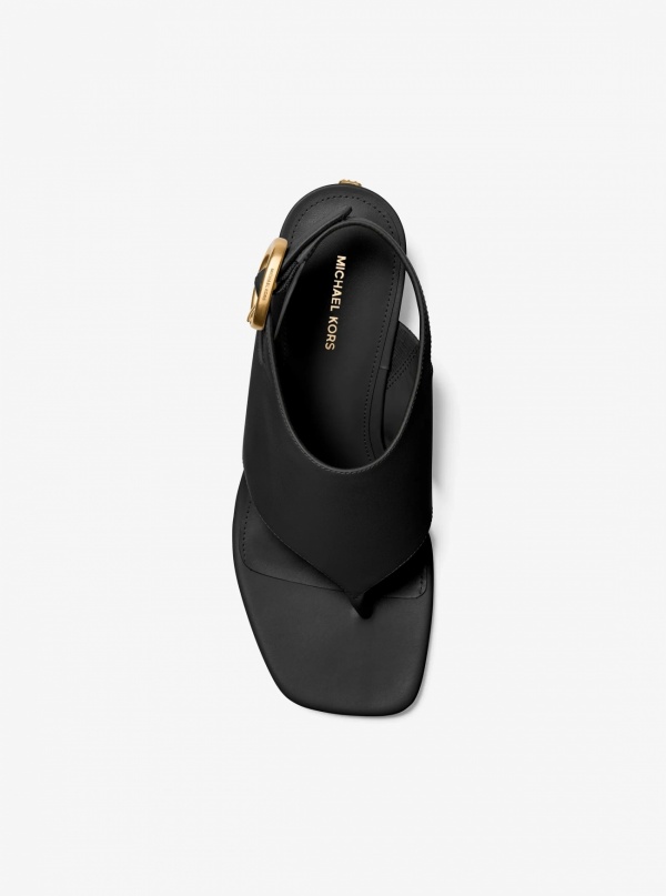 Michael Kors Kya Flex Leather Thong Sandal