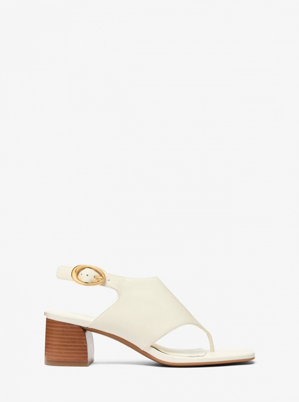 Michael Kors Kya Flex Leather Thong Sandal