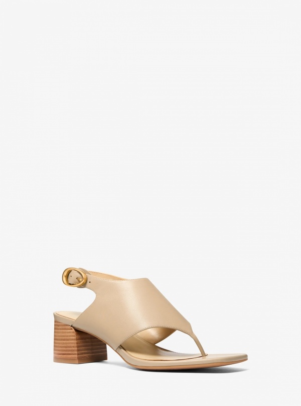 Michael Kors Kya Flex Leather Thong Sandal