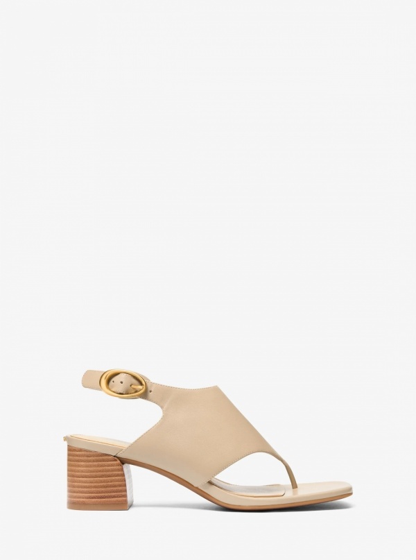Michael Kors Kya Flex Leather Thong Sandal